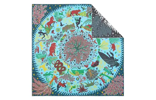 HERMES Scarves Women's Teal Blue