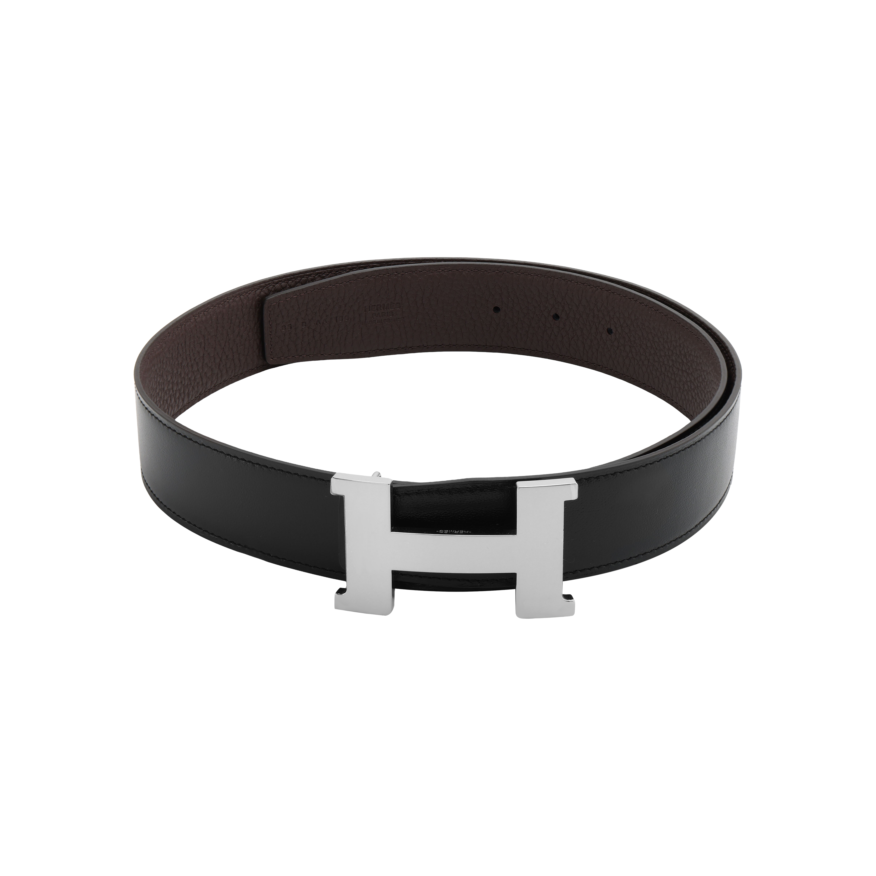 Мужской ремень Hermes Constance / 3.8cm (черно-коричневый) — фото 4
