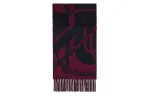 HERMES Cashmere Knit Scarves Unisex Purple