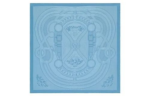 HERMES Silk Scarves Women's Blue