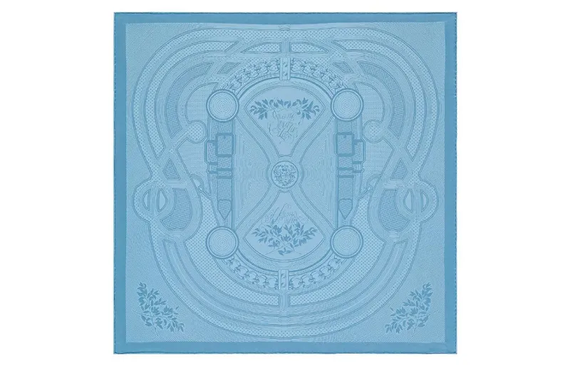 HERMES Silk Scarves Women's Blue
