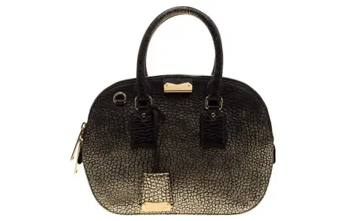 Burberry Cow Leather Handbag Regular Women's Black