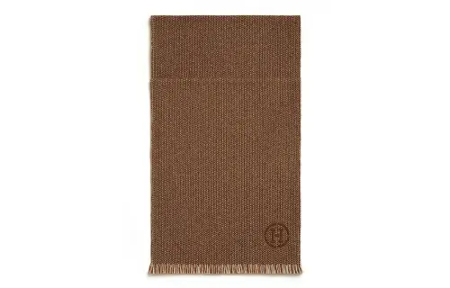 HERMES Knit Scarves Men's Brown