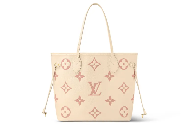 LOUIS VUITTON NEVERFULL Cow Leather Tote Combo Bag, One Shoulder Handbag Medium Women's