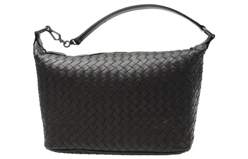 Bottega Veneta Sheepskin One Shoulder Handbag Women's Dark Brown