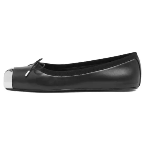 Alexander McQueen Metal-toecap Leather Ballerina Shoes