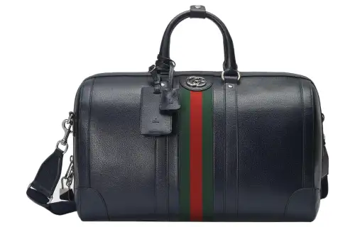 GUCCI Leather Handbag, Shoulder Bag, Crossbody Bag, Travel Bag Small Men's Dark Blue