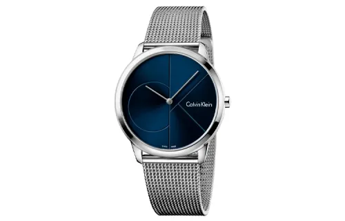 CALVIN KLEIN Wrist Watches Quartz Movement Stainless Steel Watchband 40mm Blue Dial Men's Watches 30m Water Resistant