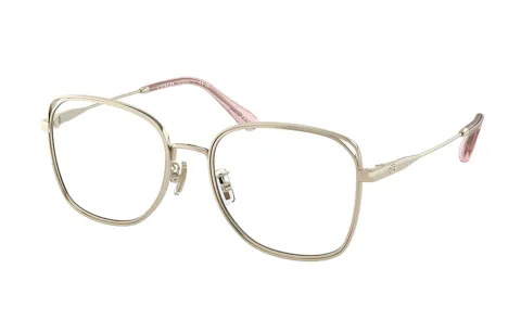 COACH Metal Irregular Shape Eyeglass Frames Women's Pink