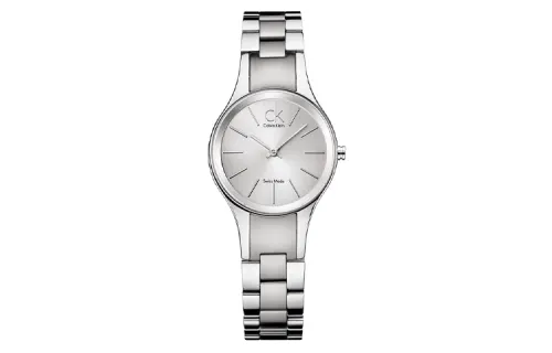 CALVIN KLEIN Wrist Watches Quartz Movement Stainless Steel Strap 28mm Silver Dial Women's Watch 30m Water Resistant