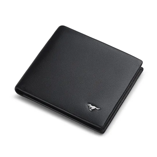 SEPTWOLVES Top Grain Cow Leather Wallet Men's Black/Light Brown/Dark Coffee
