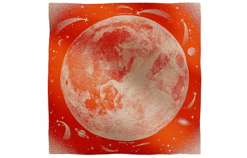 HERMES Silk Scarves Women's Red