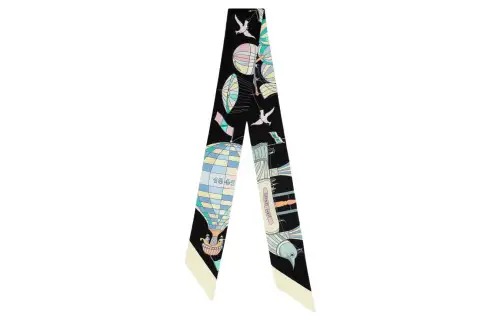HERMES 2010s Twilly Les Folies Du Ciel Scarf