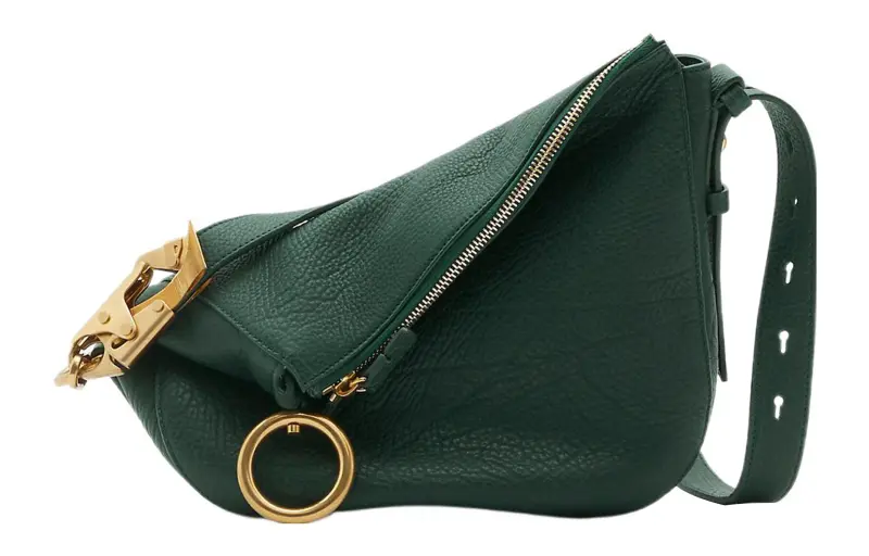 Burberry Calfskin Handbag, Shoulder Bag Women's Vine Green