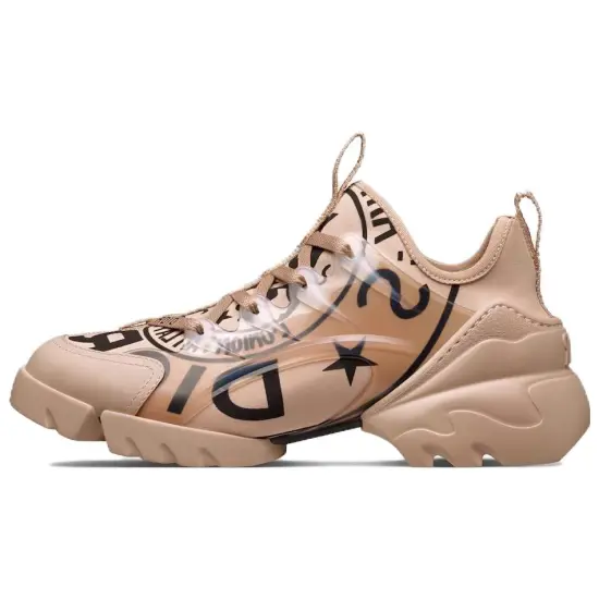 DIOR D-Connect Casual Shoes Women's Low-Top Nude