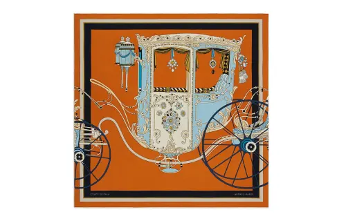 HERMES Hand Rolled Hem Knit Scarves Women's Multicolor
