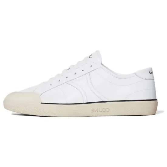 CELINE Skateboard Shoes Men Low-Top White