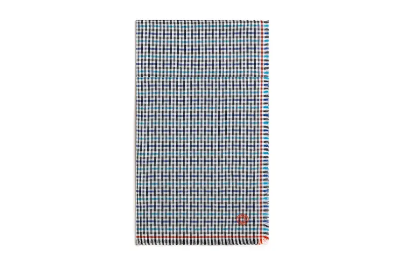 HERMES Knit Scarves Men's Blue/Gray