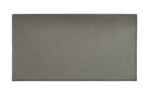 HERMES Citizen Twill Swift Calfskin Wallet Women's Gray