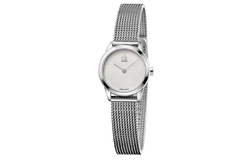 CK/Calvin Klein Wrist Watches Quartz Movement Stainless Steel Strap 24mm Silver Dial Women's Watch 30m Water Resistant
