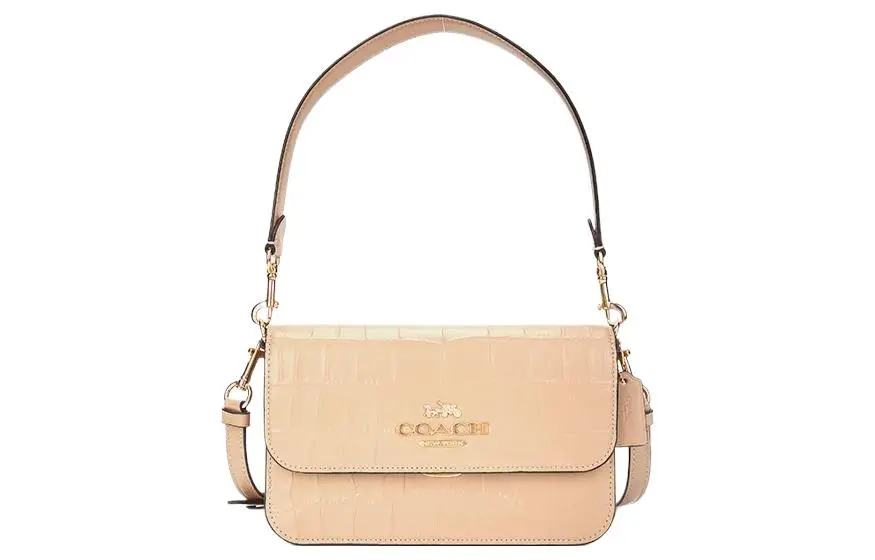 COACH Brynn Cow Leather Handbag, Crossbody Bag, Shoulder Bag Medium Women's Taupe