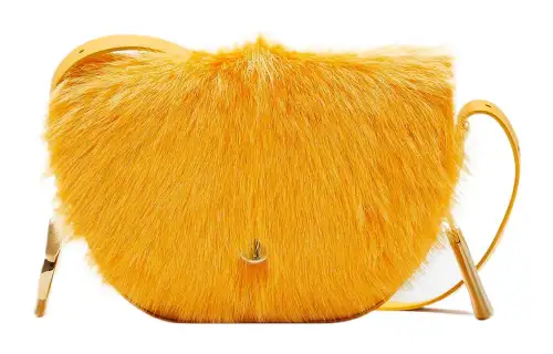Burberry Calfskin With Cashmere Shoulder Bag, Crossbody Bag Regular Women's Touch Me Not Yellow