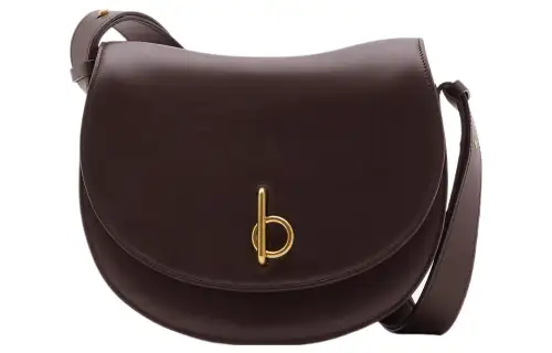 Burberry Calfskin Shoulder Bag, Crossbody Bag Medium Women's Berry
