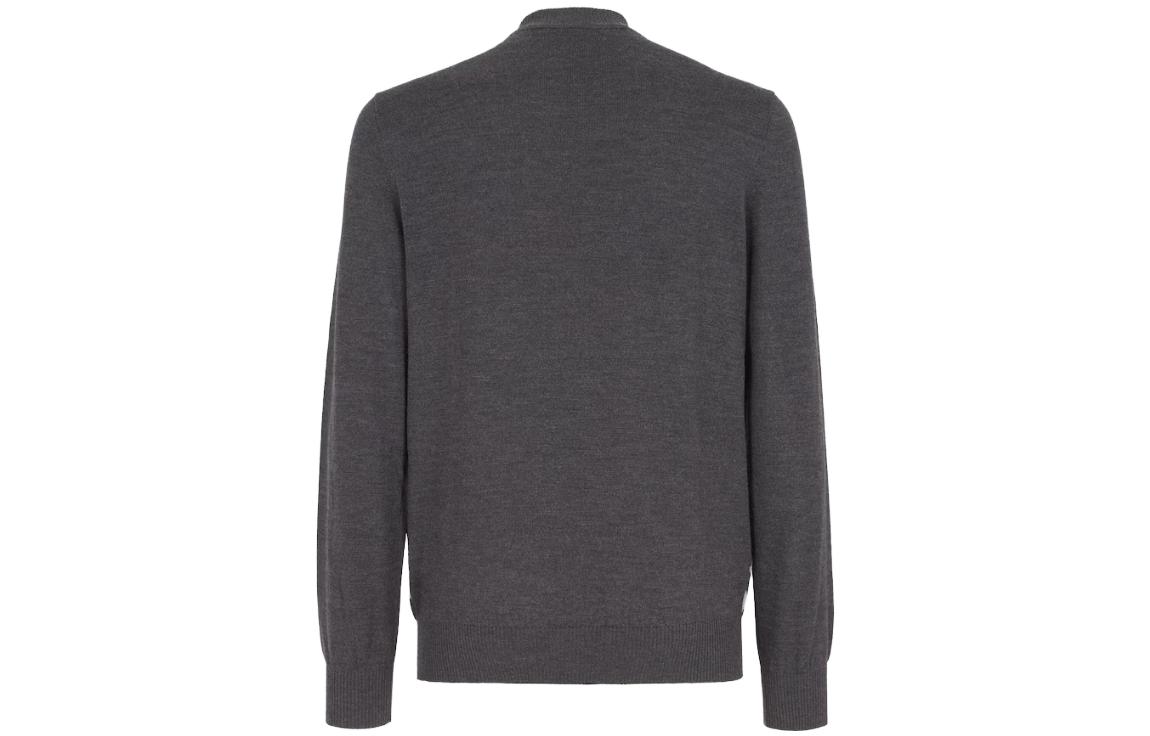 Мужской свитер Fendi Grey Wool jumper (серый) — фото 2