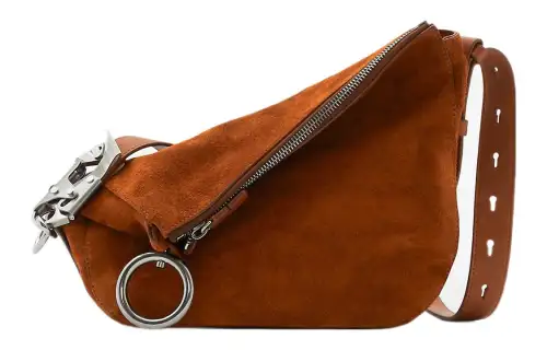 Burberry Calfskin Suede Leather Shoulder Bag, Crossbody Bag Small Women's Warm Coffee