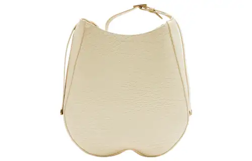 Burberry Calfskin Handbag, Shoulder Bag Women's Pearl White