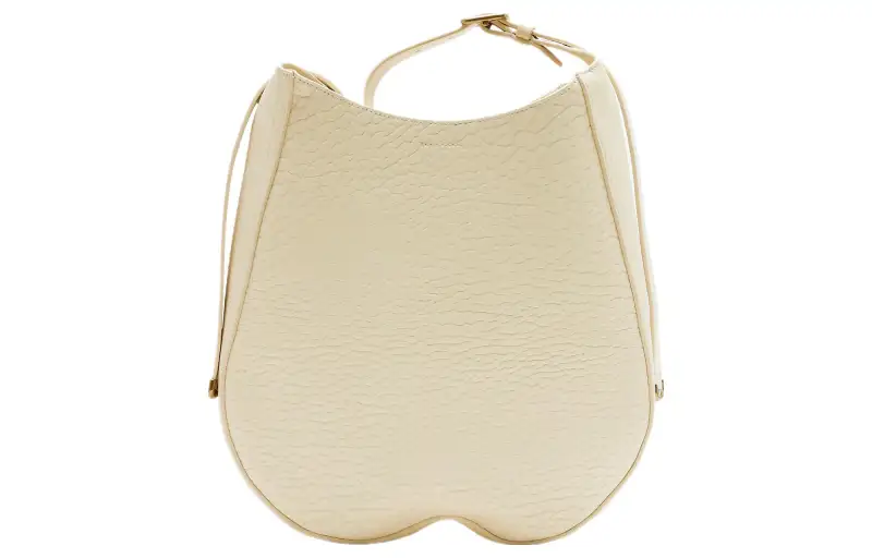 Burberry Calfskin Handbag, Shoulder Bag Women's Pearl White