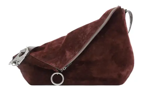 Burberry Calfskin With Suede Shoulder Bag, Crossbody Bag Large Women's Cocoa Brown