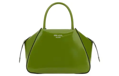 PRADA Calfskin Shoulder Bag, Crossbody Bag, Handbag Small Women's Green