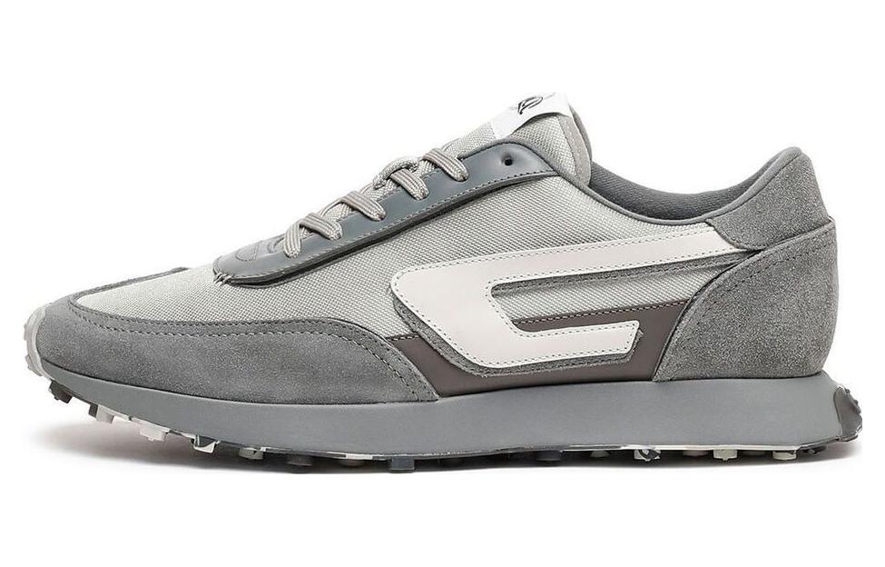 DIESEL Искусственная кожа со шнурками Легкая жизнь с низким верхом для отдыха обувь мужской стиль цвет "слоновой кости"