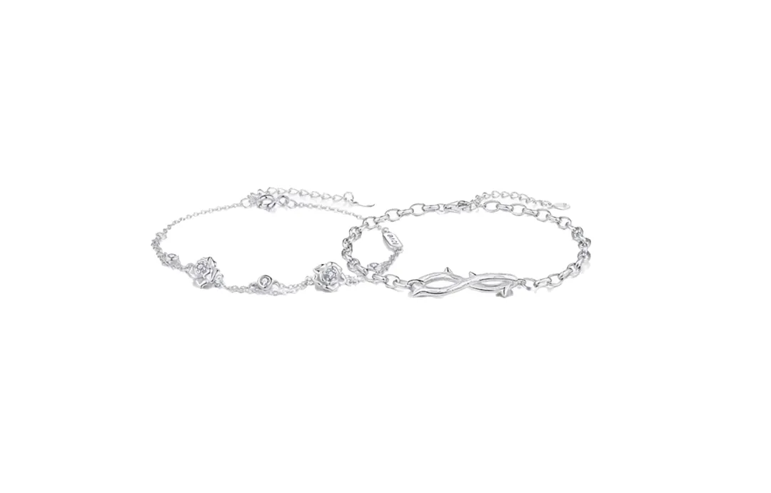 IOTS S925 Silver Bracelets Unisex