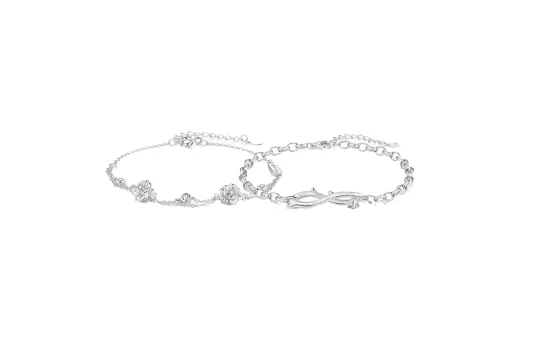 IOTS S925 Silver Bracelets Unisex