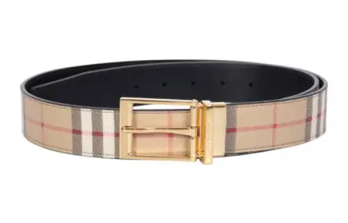 Burberry logo-engraved reversible belt