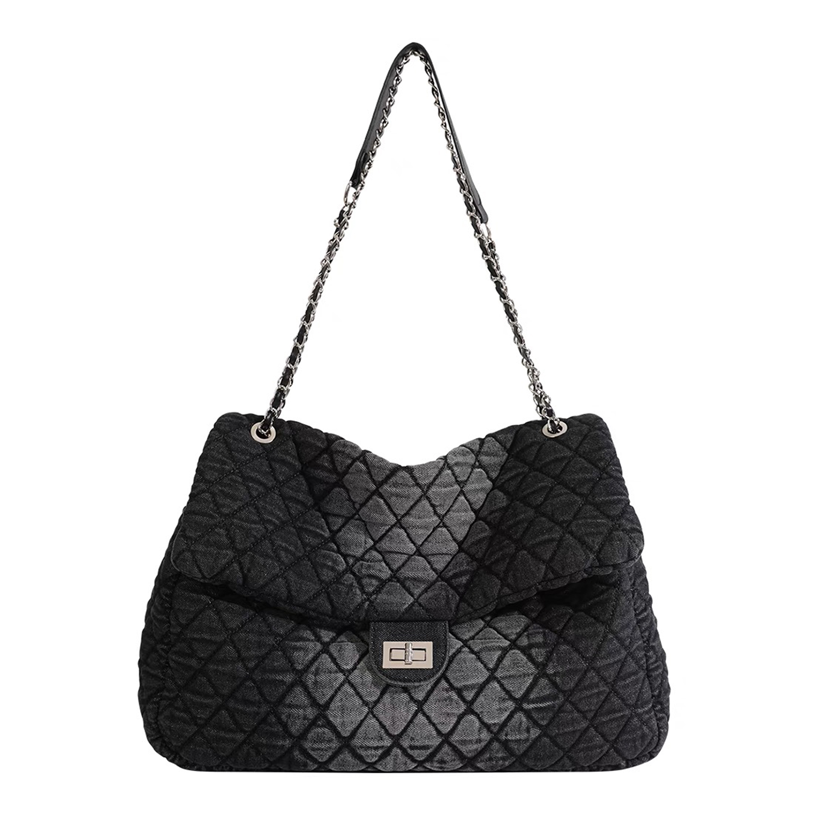 UNITE STAR Denim Shoulder Bag Large Women's Black