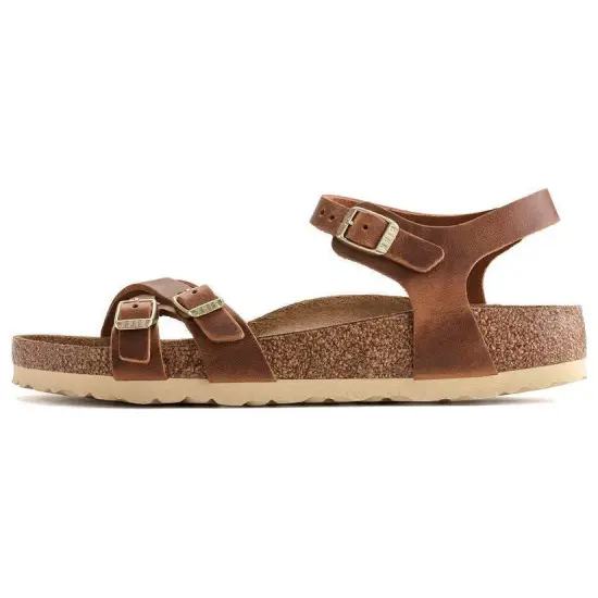 Birkenstock Kumba Oiled Leather Narrow Fit 'Cognac' Women's