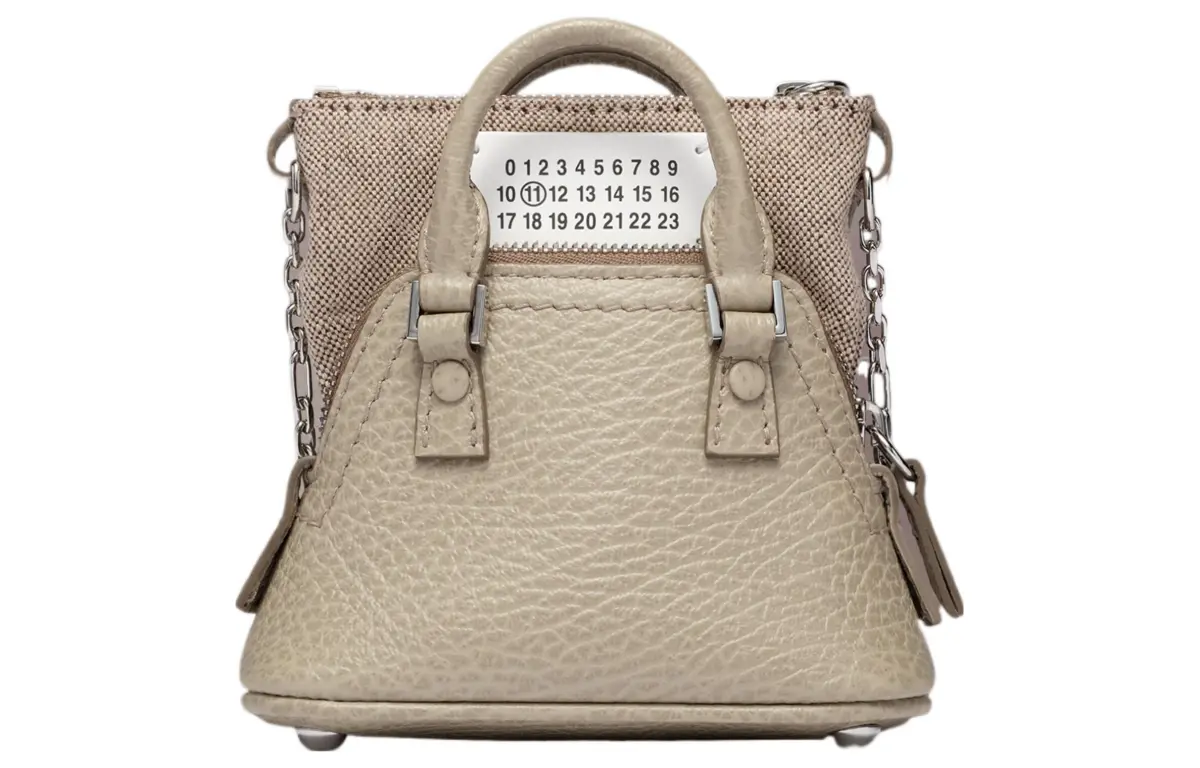 Maison Margiela 5AC Grain Calfskin Portable Crossbody Bag, Shoulder Bag Regular Women's Light Umber