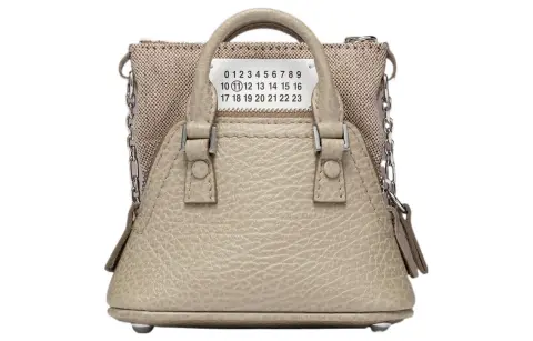 Maison Margiela 5AC Grain Calfskin Portable Crossbody Bag, Shoulder Bag Regular Women's Light Umber