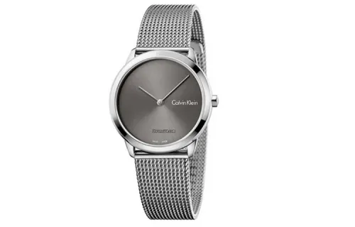CALVIN KLEIN Simple Collection Wrist Watches Quartz Movement Stainless Steel Strap 35mm Gray Dial Men's Watches