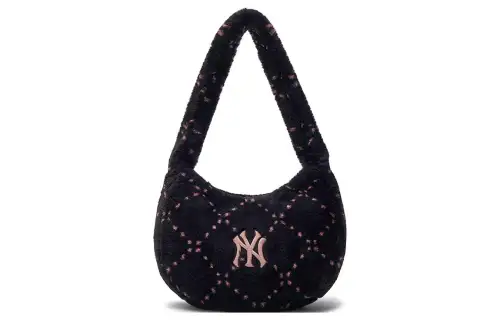 MLB New York Yankees Polyester Shoulder Bag Regular Women's Black