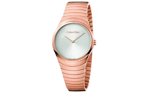 CALVIN KLEIN Waltz Collection Wrist Watches Quartz Movement Stainless Steel Watchband 33mm Silver Dial Women's Watch