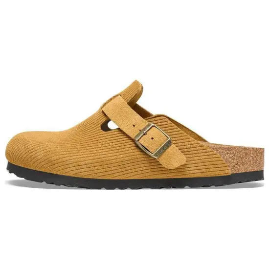 Birkenstock Boston Suede Embossed 'Cork Brown'