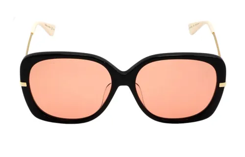 GUCCI Irregular Shape Sunglasses Unisex Gold