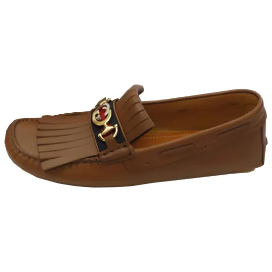 GUCCI Leather Interlock G Loafers 'Brown'