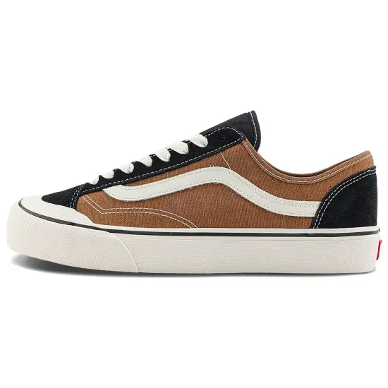 Vans Style 136 Skateboarding Shoes Unisex Low-top Black/Brown