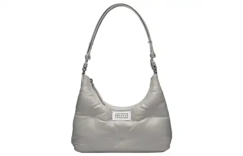 Maison Margiela Glam Slam Full Grain Nappa Leather Shoulder Bag, Handbag Small Women's Lime Gray