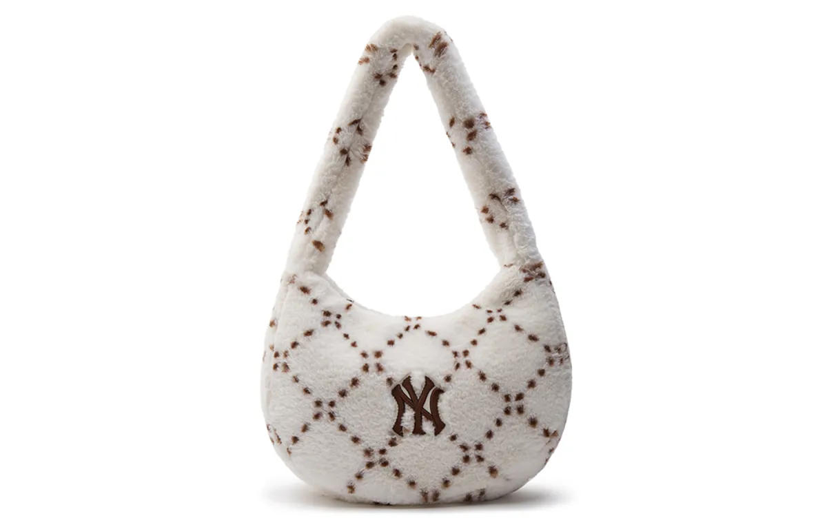MLB New York Yankees Polyester Shoulder Bag Women's Dark Cream